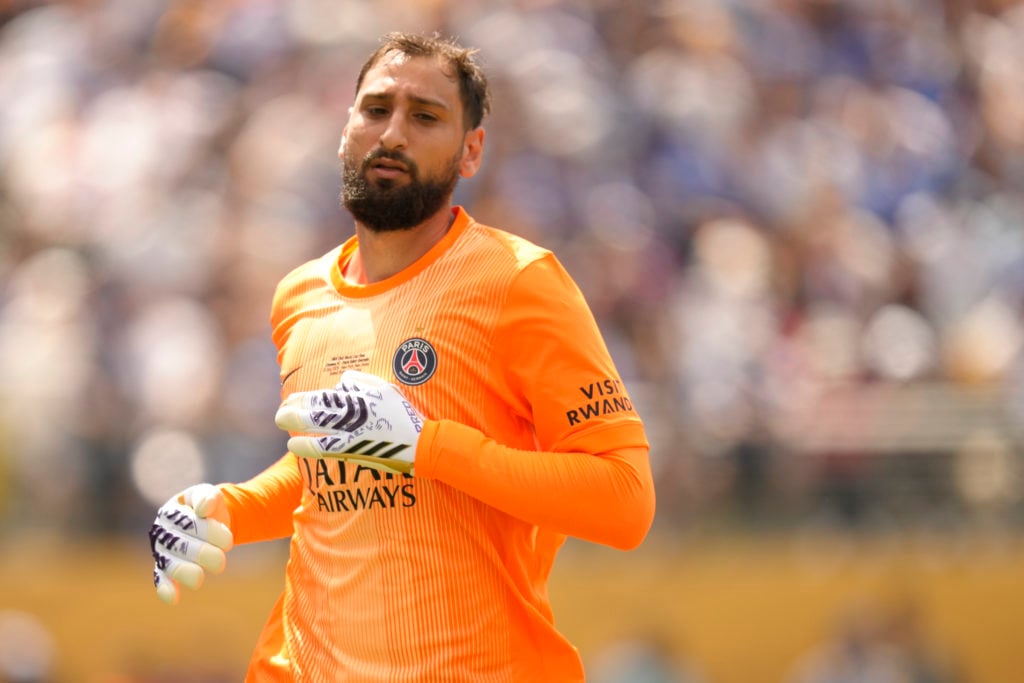 Gianluigi Donnarumma facing Chelsea in the Club World Cup