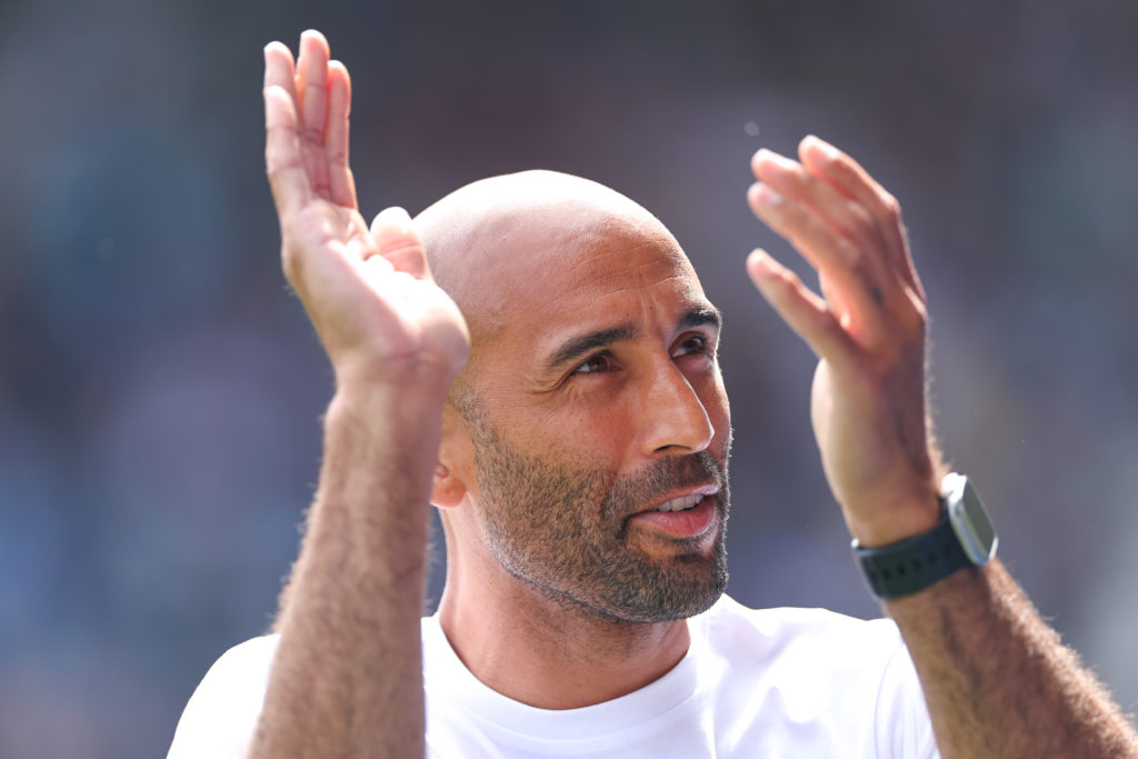 Lee Grant applauding Huddersfield Town fans