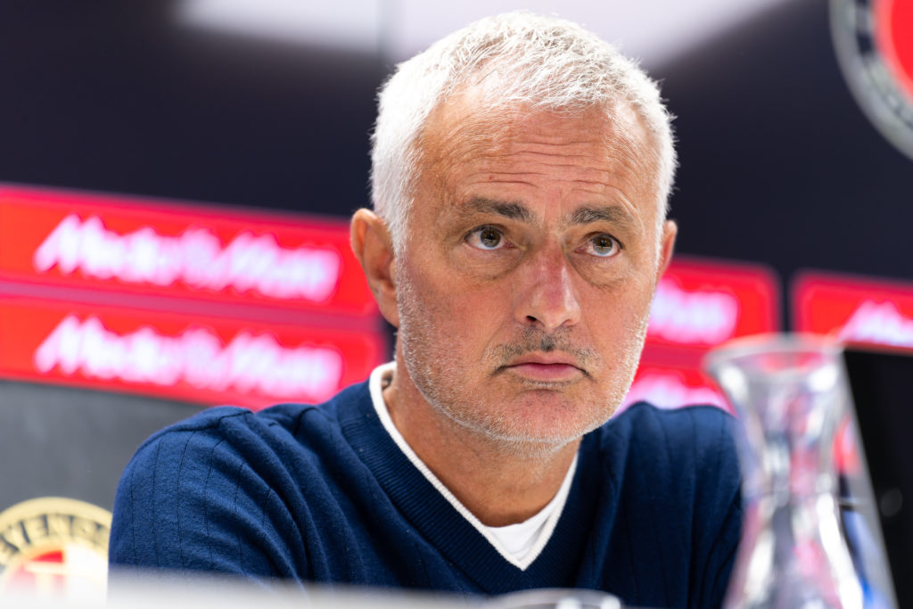 Jose Mourinho hosting press conference as Fenerbahce manager