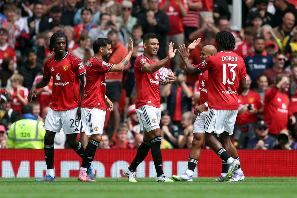 Manchester United taking on Fiorentina at Old Trafford.