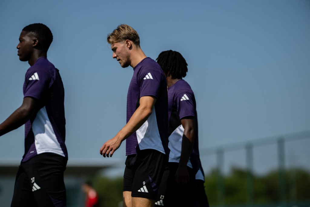 Rasmus Hojlund in Manchester United Training Session