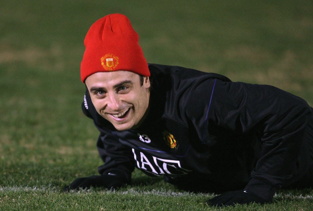 Dimitar Berbatov training at the Club World Cup