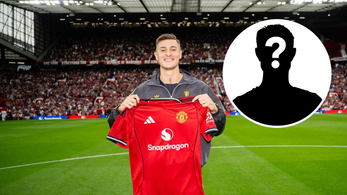 Benjamin Sesko split image with mystery player