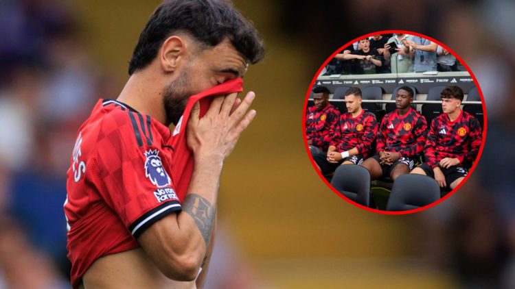 Bruno Fernandes, and United substitutes inset