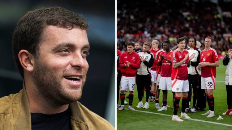 Transfer journalist Fabrizio Romano, split image with Victor Lindelof saying goodbye at Manchester United.