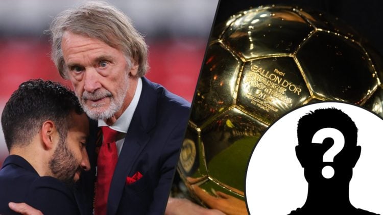 Ineos chief Sir Jim Ratcliffe and Manchester United manager Ruben Amorim after the 2025 Europa League final, inset France Football’s Ballon d’Or aw...