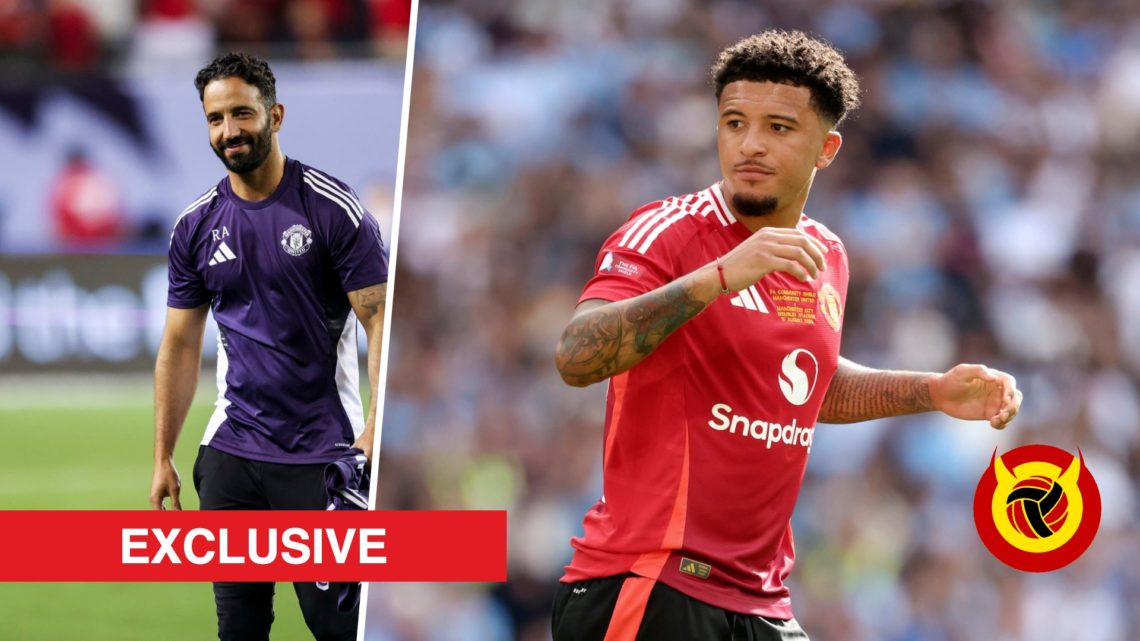 Jadon Sancho split image with Ruben Amorim
