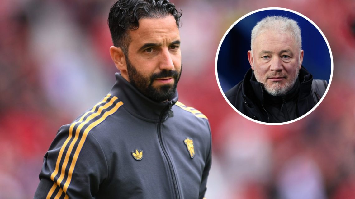 Manchester United head coach Ruben Amorim, inset of pundit Ally McCoist.
