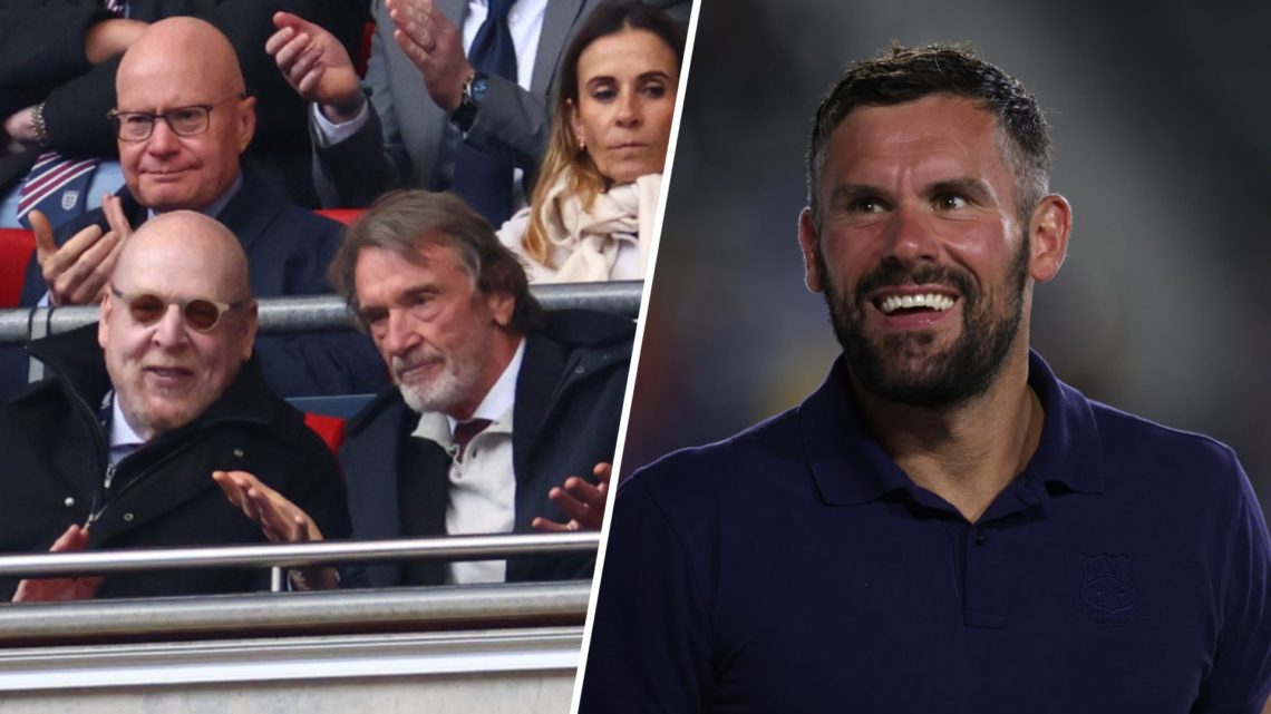 Ben Foster split image with Sir Jim Ratcliffe and Avram Glazer