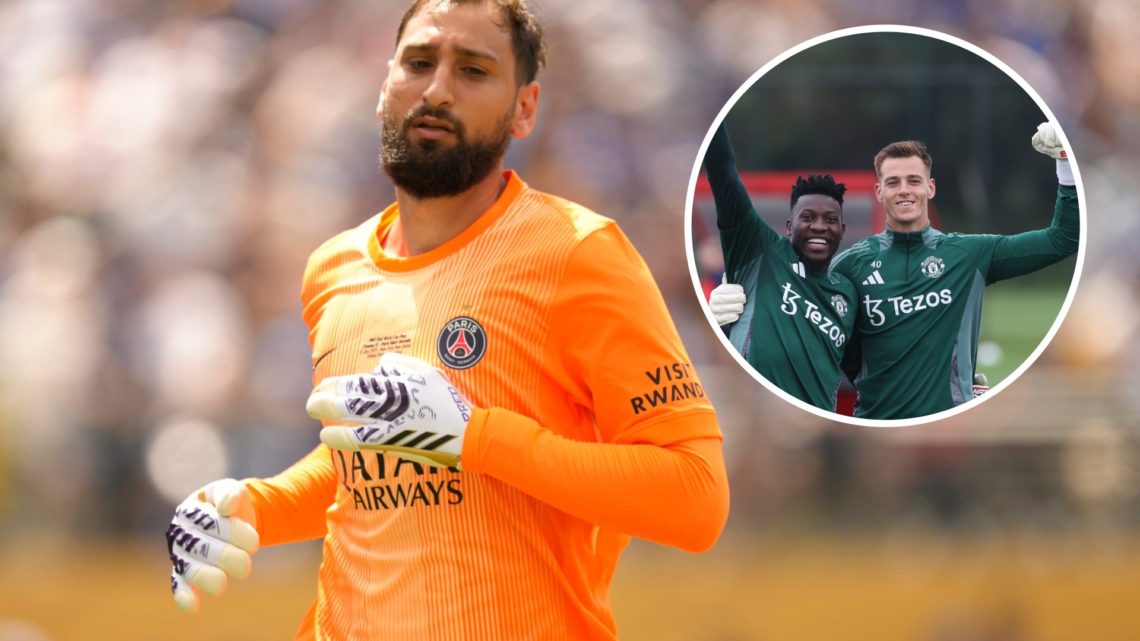 Gianluigi Donnarumma split image with Andre Onana and Radek Vitek