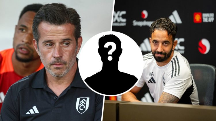 Marco Silva split image with Ruben Amorim and a mystery player
