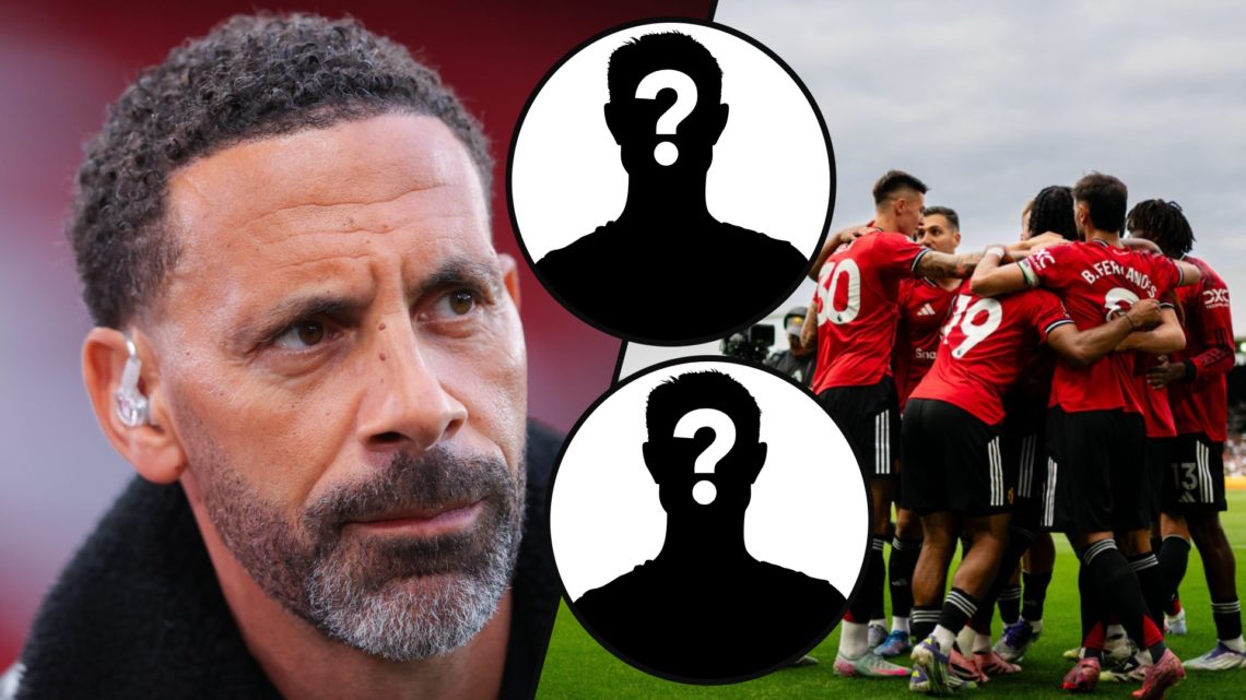 Former TNT Sports pundit Rio Ferdinand, inset Manchester United players vs Premier League side Fulham at Craven Cottage.