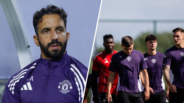 Ruben Amorim split image with Manchester United players