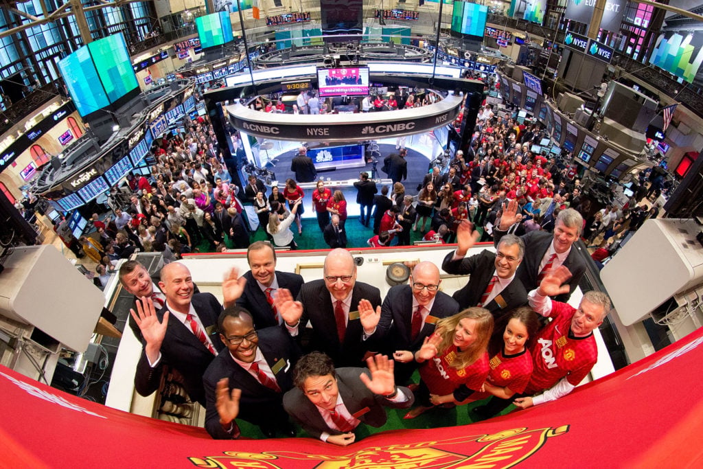 Manchester United Executives Ring Opening Bell At New York Stock Exchange