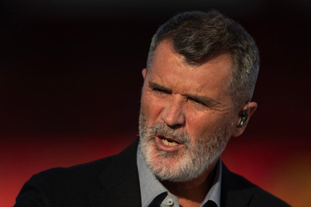 Manchester United legend and Sky Sports pundit Roy Keane working for ITV Sport before the international friendly match between England and Senegal at the City Ground in 2025 in Nottingham, England.
