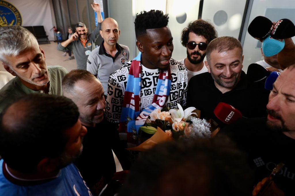 Trabzonspor's new signing Andre Onana arrives in Trabzon