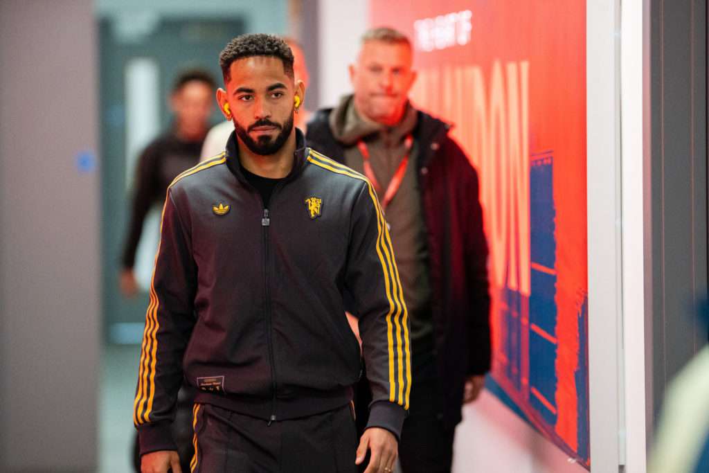 Matheus Cunha arriving at the Gtech Community Stadium