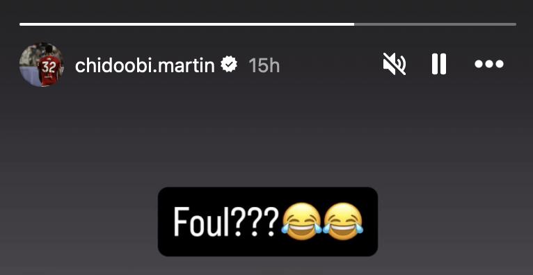 Chido Obi Instagram message.
