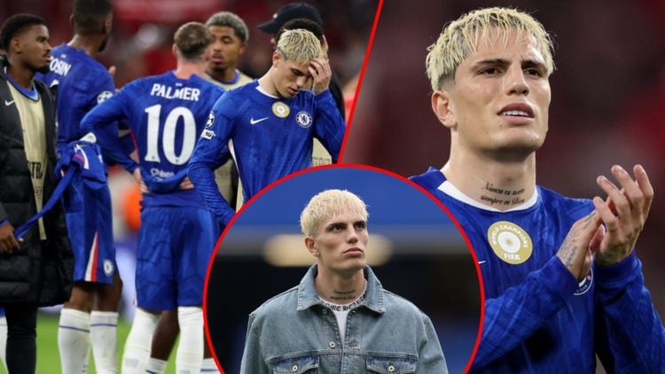 Alejandro Garnacho after the Champions League match against Bayern Munich, inset the former Manchester United winger, inset the Chelsea summer sign...