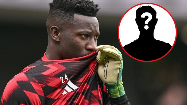 Andre Onana split image with mystery player
