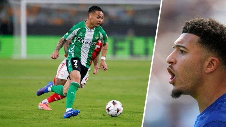 Antony split image with Jadon Sancho