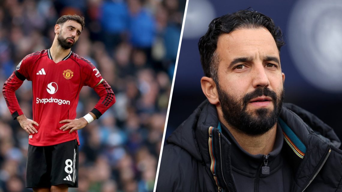 Bruno Fernandes split image with Ruben Amorim