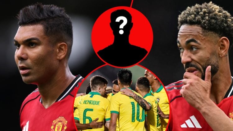 Casemiro during the Premier League match between Fulham and Manchester United at Craven Cottage, inset Matheus Cunha, inset the summer signing with...