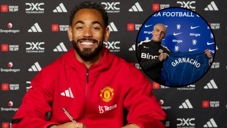 Cunha unveiled, with Garnacho inset