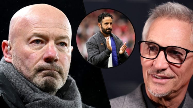 Gary Lineker during the Premier League Hall of Fame 2024, inset Newcastle legend Alan Shearer, inset Manchester United manager Ruben Amorim.