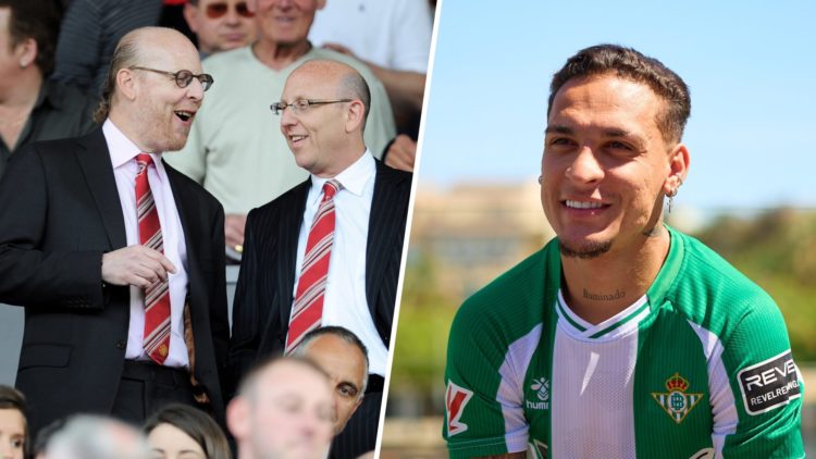 Glazers split image with Antony