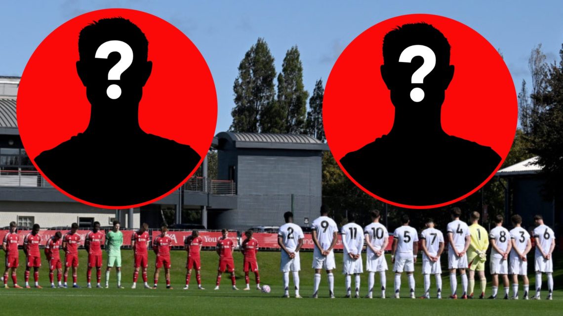 The Liverpool and Manchester United players observe a minute silence in memory of former Liverpool Women manager Matt Beard before the Premier Leag...