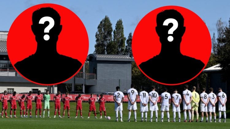 The Liverpool and Manchester United players observe a minute silence in memory of former Liverpool Women manager Matt Beard before the Premier Leag...