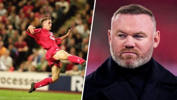 Michael Owen split image with Wayne Rooney