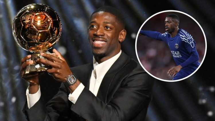 Ballon d'Or 2025 winner Ousmane Dembele, forward for PSG in action.