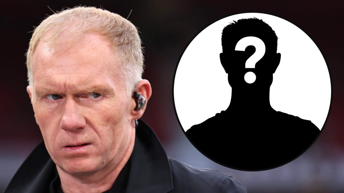 Paul Scholes working as a television pundit for TNT Sports during the Europa League match between Manchester United and Athletic Club at Old Trafford.