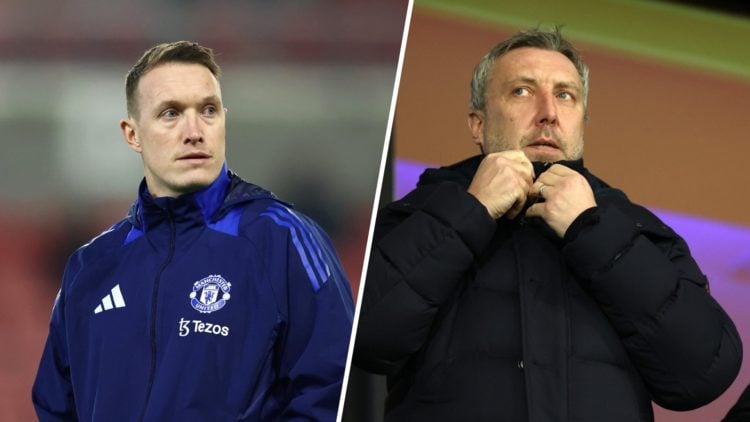Phil Jones split image with Jason Wilcox