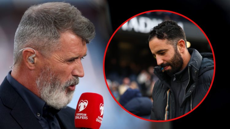 Sky Sports pundit Roy Keane ahead of the FIFA World Cup 2026 qualifier between England and Andorra at Villa Park, inset Manchester United manager R...