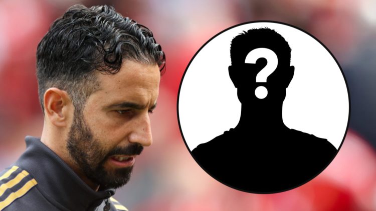 Manchester United manager Ruben Amorim looks on during the pre-season friendly match between Manchester United and Fiorentina at Old Trafford in 2025.