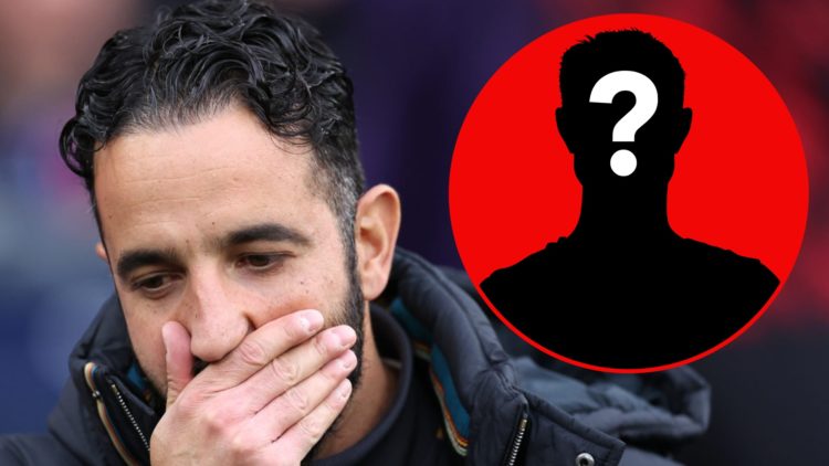 Ruben Amorim looks dejected during the Premier League match between Manchester City and Manchester United at the Etihad Stadium in 2025 in Manchest...