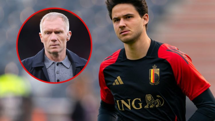 Senne Lammens, with Paul Scholes inset