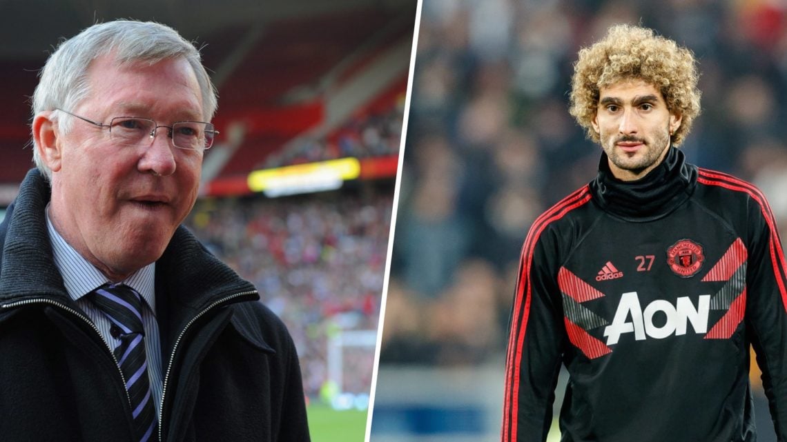 Sir Alex Ferguson split image with Maraoune Fellaini