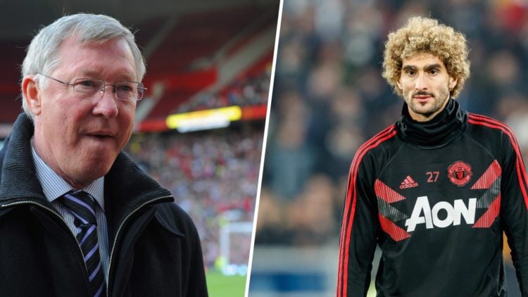 Sir Alex Ferguson split image with Maraoune Fellaini