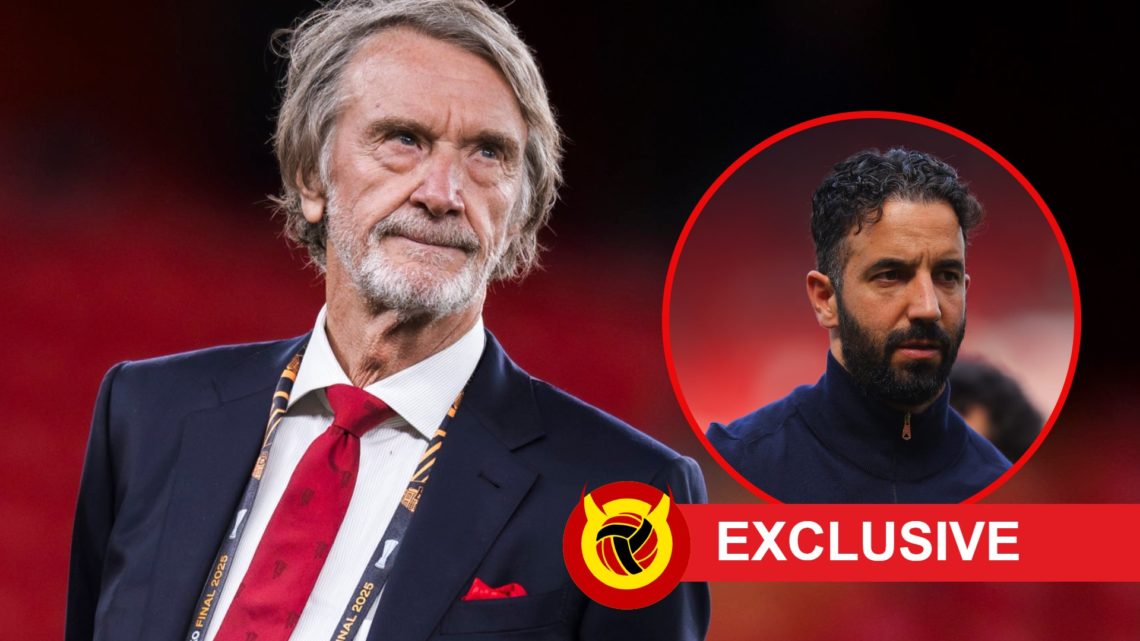 Sir Jim Ratcliffe, Ruben Amorim inset, with Exclusive logo
