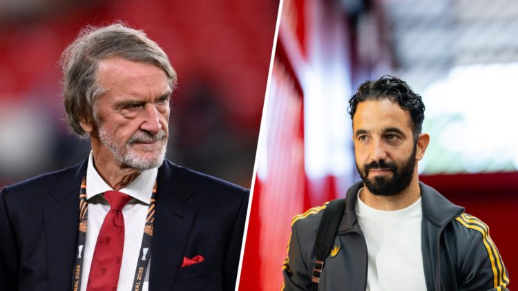 Sir Jim Ratcliffe split image with Ruben Amorim