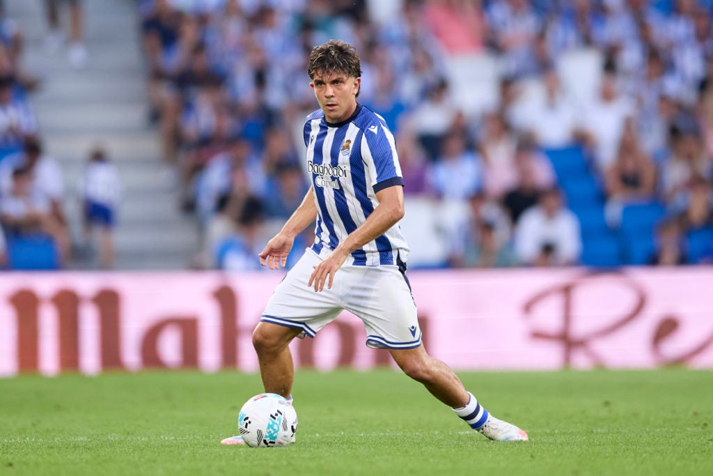 Jon Aramburu playing for Real Sociedad