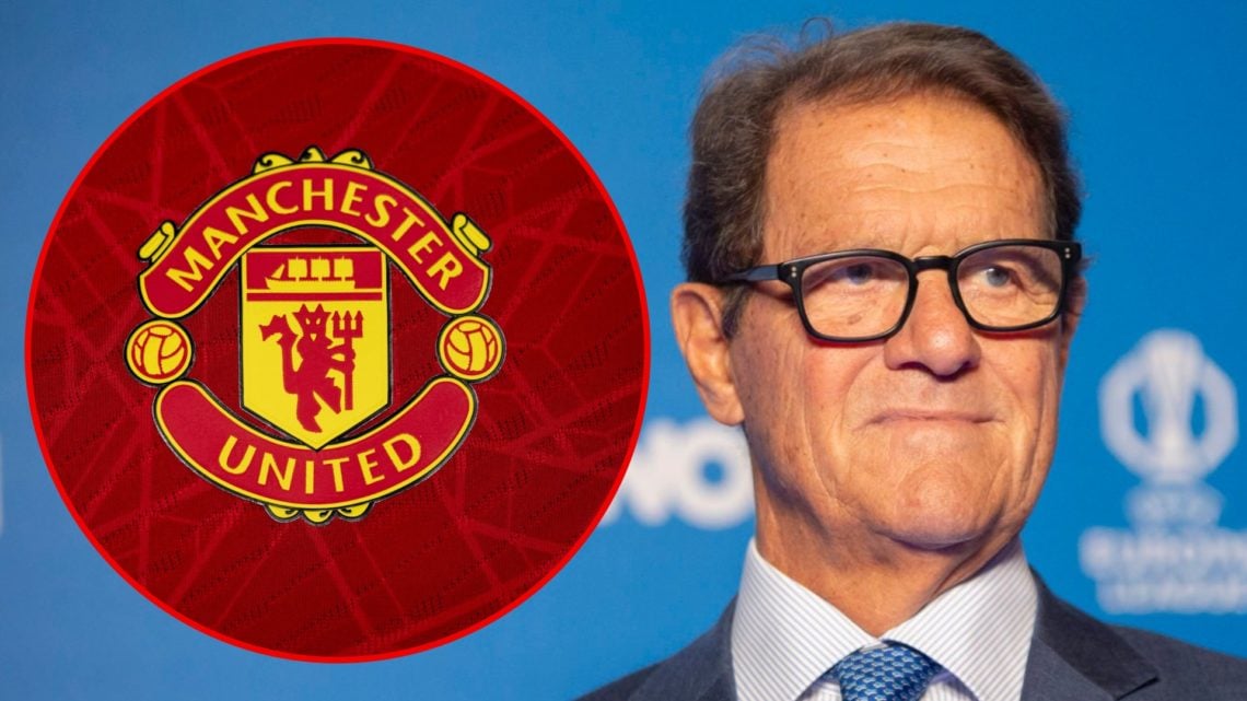 Former England and AC Milan manager Fabio Capello attends the Le Coppe Europee Sky Sport photocall at 21 House of Stories in Milan, Italy, inset th...