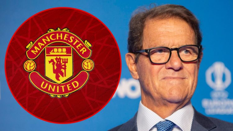 Former England and AC Milan manager Fabio Capello attends the Le Coppe Europee Sky Sport photocall at 21 House of Stories in Milan, Italy, inset th...