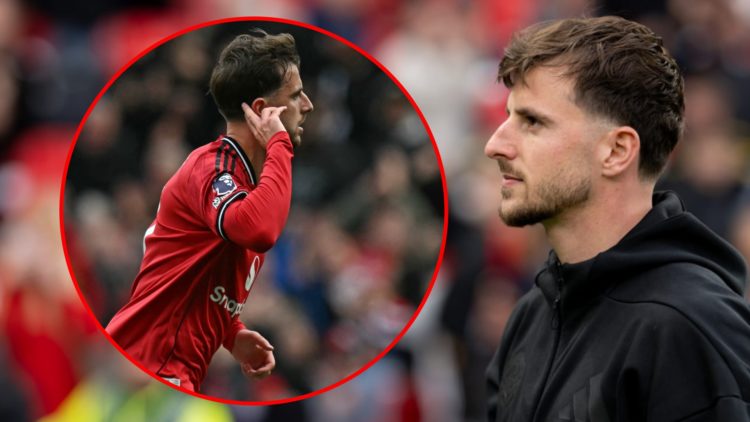 Mason Mount during the Premier League match between Manchester United and Sunderland at Old Trafford, inset the Manchester United midfielder.