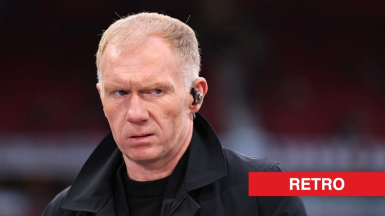 Paul Scholes split image with retro
