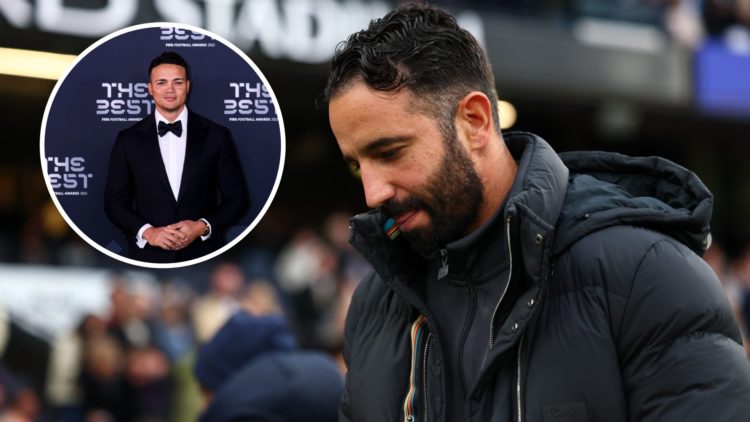 Ruben Amorim split image with Jermaine Jenas